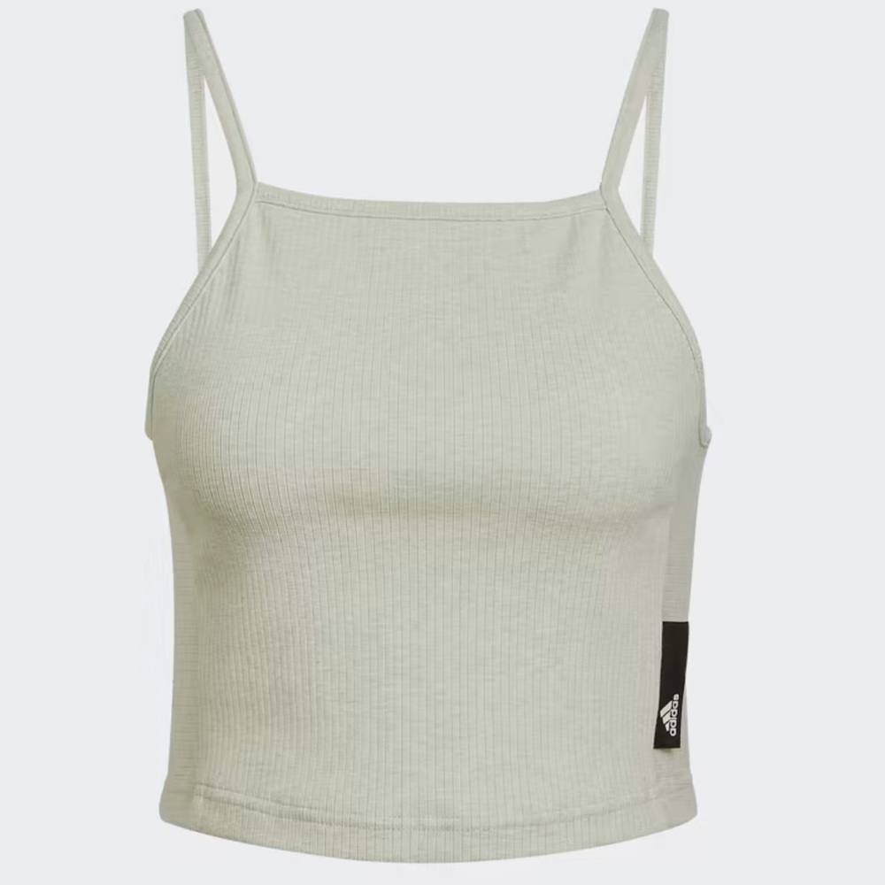 Adidas Women's Cream Ribbed Tank Top